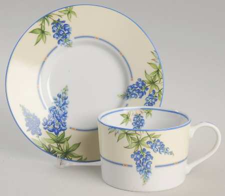 Bluebonnet Flat Cup & Saucer Set