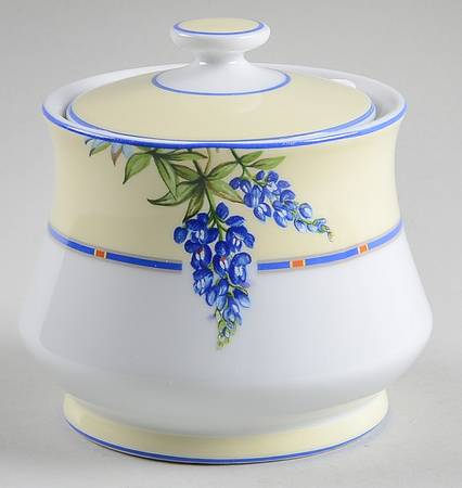 Bluebonnet Sugar Bowl & Lid