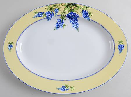 Bluebonnet 14" Oval Serving Platter