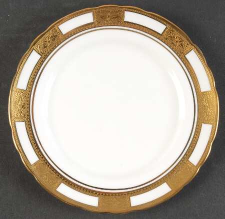 Empress White (Gold Encrusted, Smooth Or Scalloped) Bread & Butter Plate