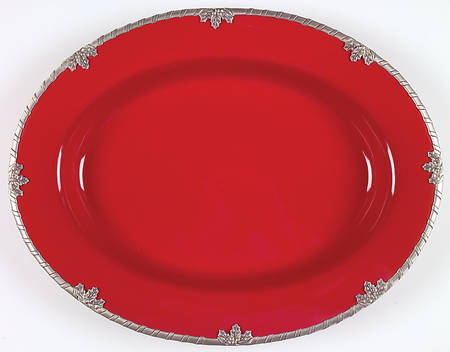Holly 18" Oval Serving Platter