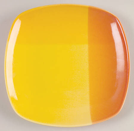 Color Blocks Red Yellow Bread & Butter Plate
