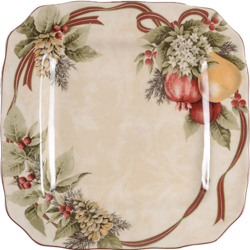 Yuletide Celebration Square Dinner Plate