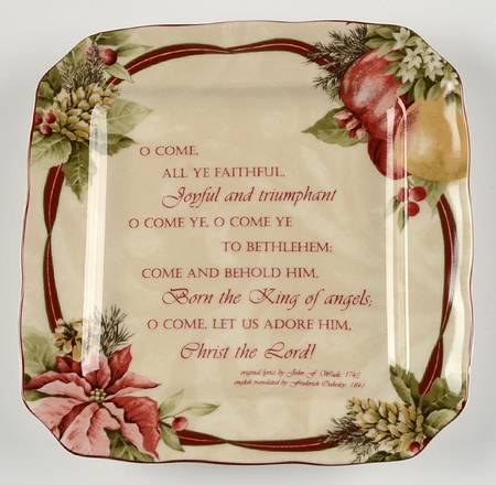 Yuletide Celebration Square Appetizer Plate