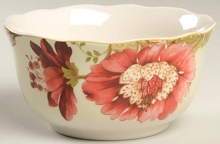 Summer Botanical Lutece Fleur Rouge Coupe Cereal Bowl