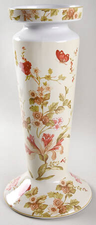 Summer Botanical Lutece Fleur Rouge 14" Pillar Candleholder