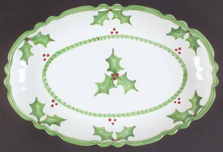 Holly Jolly 17" Oval Serving Platter