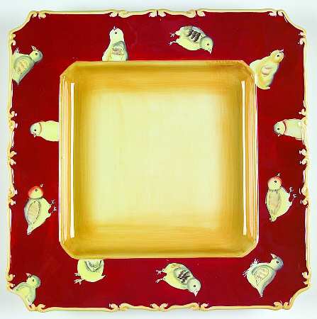 Rooster (Square, 5644) 13" Square Serving Platter