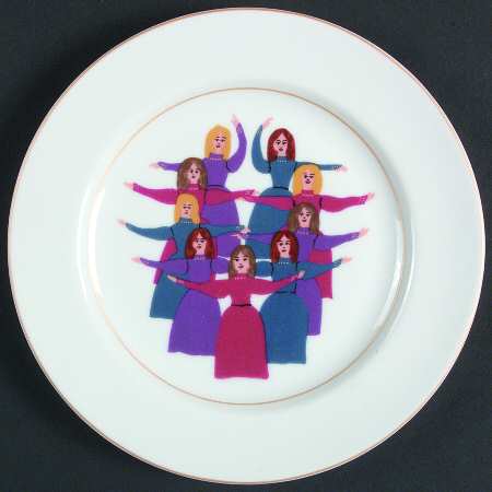 12 Days of Christmas Salad/Dessert Plate