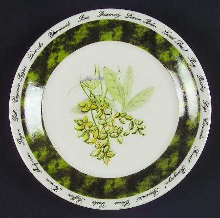 Bouquet Garni Cream Salad/Dessert Plate
