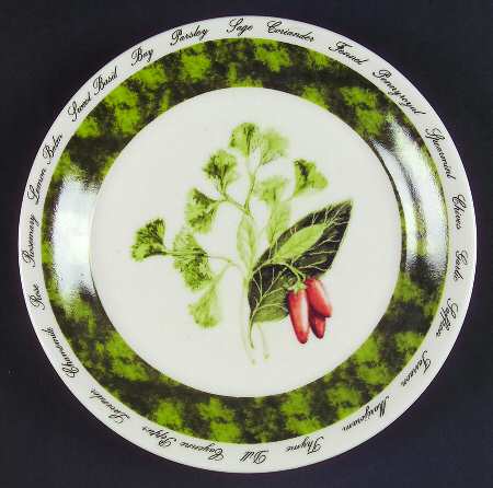 Bouquet Garni Cream Salad/Dessert Plate
