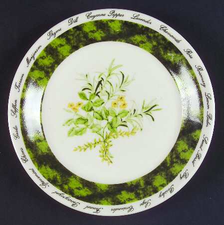Bouquet Garni Cream Salad/Dessert Plate