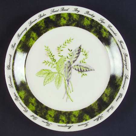 Bouquet Garni Cream Salad/Dessert Plate