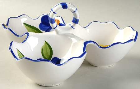 San Remo 3 Part Condiment Server W/Center Handle
