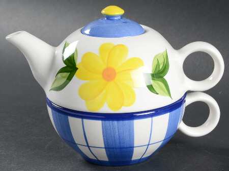 San Remo Individual Teapot & Lid with Cup