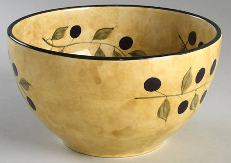 Olives 8" Round Vegetable Bowl