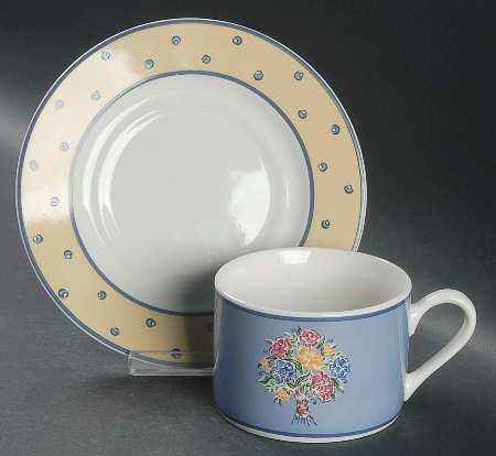Provence Flat Cup & Saucer Set