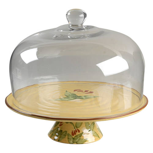 Margaux Cake Plate with Glass Dome