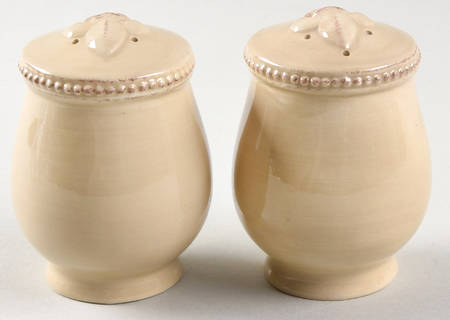 Fleur De Lis Cream Salt & Pepper Set