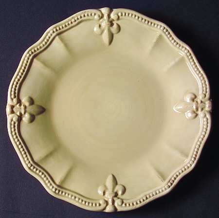 Fleur De Lis Cream Salad/Dessert Plate