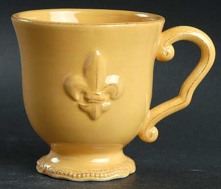 Fleur de Lis Yellow Mug