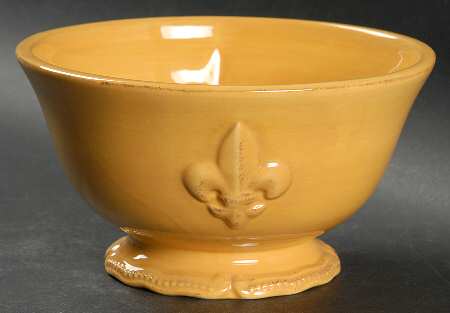 Fleur de Lis Yellow Soup/Cereal Bowl