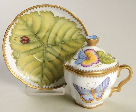 Midsummer Mocha Cup & Saucer Set w/Lid
