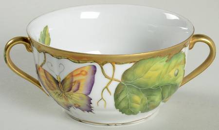 Wildberry Red Flat Cream Soup Bowl