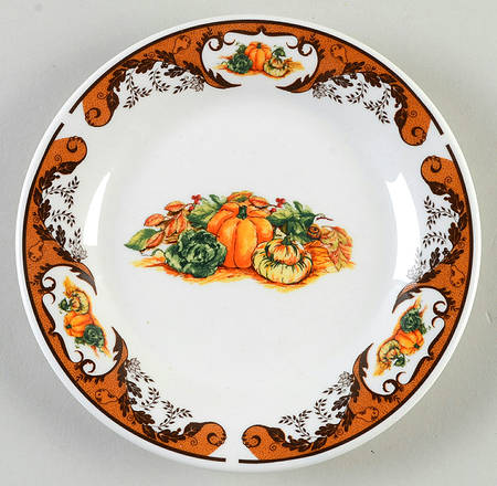 Pumpkin Harvest Bread & Butter Plate