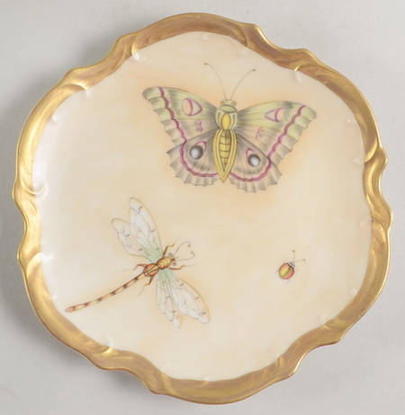Antique Parchment Bread & Butter Plate