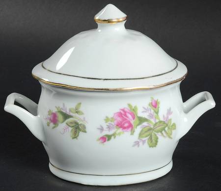 Rosebud Sugar Bowl & Lid