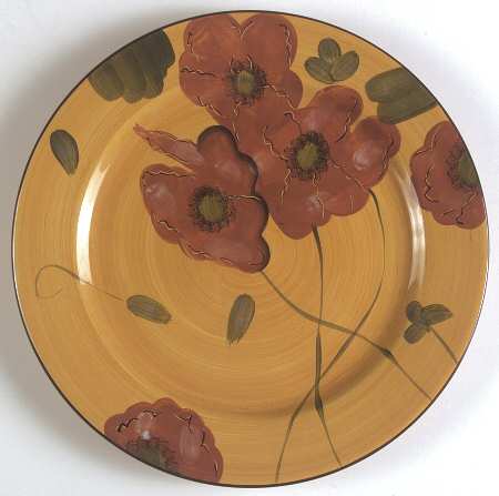 Fleur Rouge (Country French, Brown Trim) by Ambiance