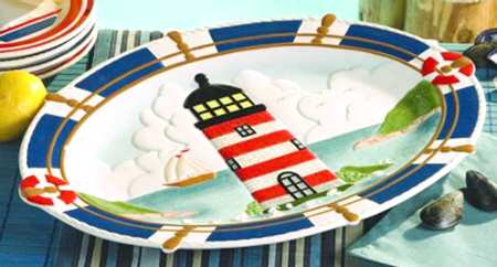 Nautical 18" Oval Serving Platter