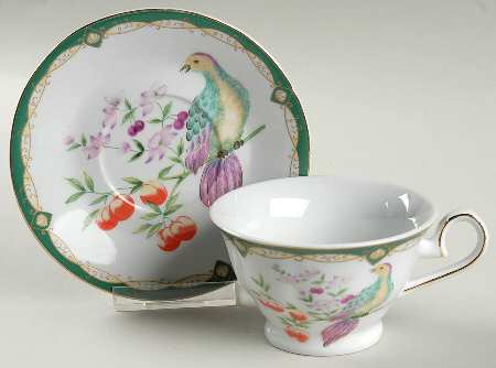 Paradise Footed Cup & Saucer Set