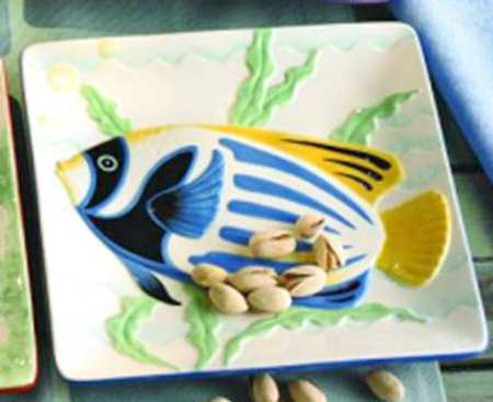 Tropical Fish Square Salad/Dessert Plate