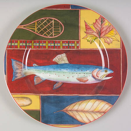 Northern Nights (Decal) Salad/Dessert Plate