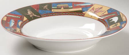 Northern Nights (Decal) Rim Soup Bowl