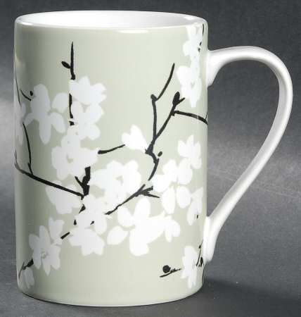 Mia Blossoms Green Mug