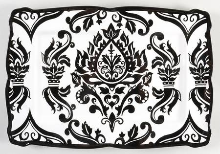 Muse Black 16" Rectangular Serving Platter