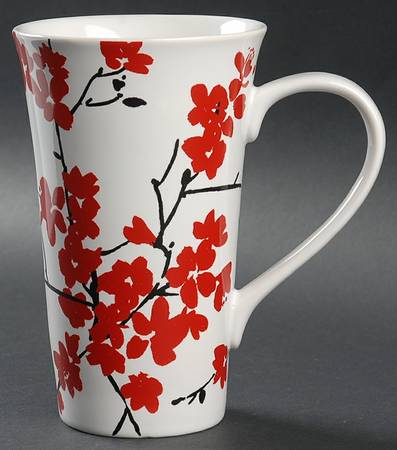 Mia Blossoms Red (Soft Square) Latte Mug