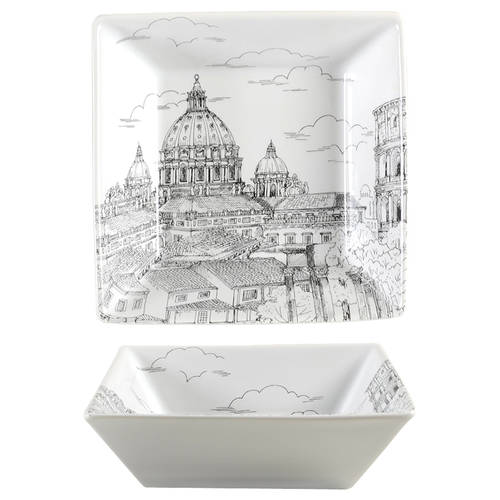 City Scenes Black Soup/Cereal Bowl