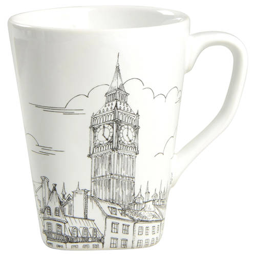 City Scenes Black Mug