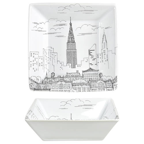 City Scenes Black Soup/Cereal Bowl