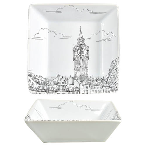 City Scenes Black Soup/Cereal Bowl