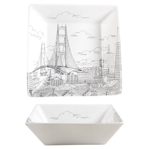 City Scenes Black Soup/Cereal Bowl