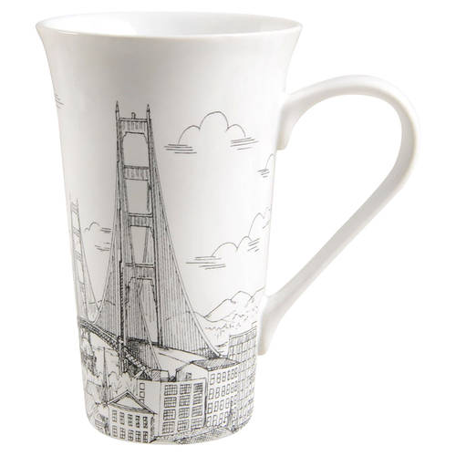 City Scenes Black Latte Mug