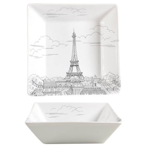 City Scenes Black Soup/Cereal Bowl