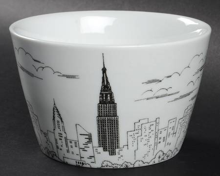 City Scenes Black Individual Appetizer Bowl