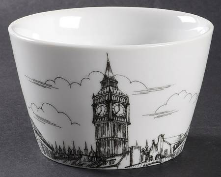 City Scenes Black Individual Appetizer Bowl