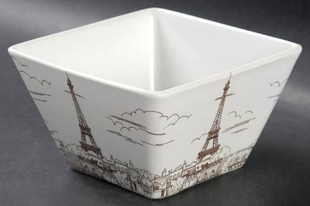 City Scenes Sepia Individual Square Appetizer Bowl